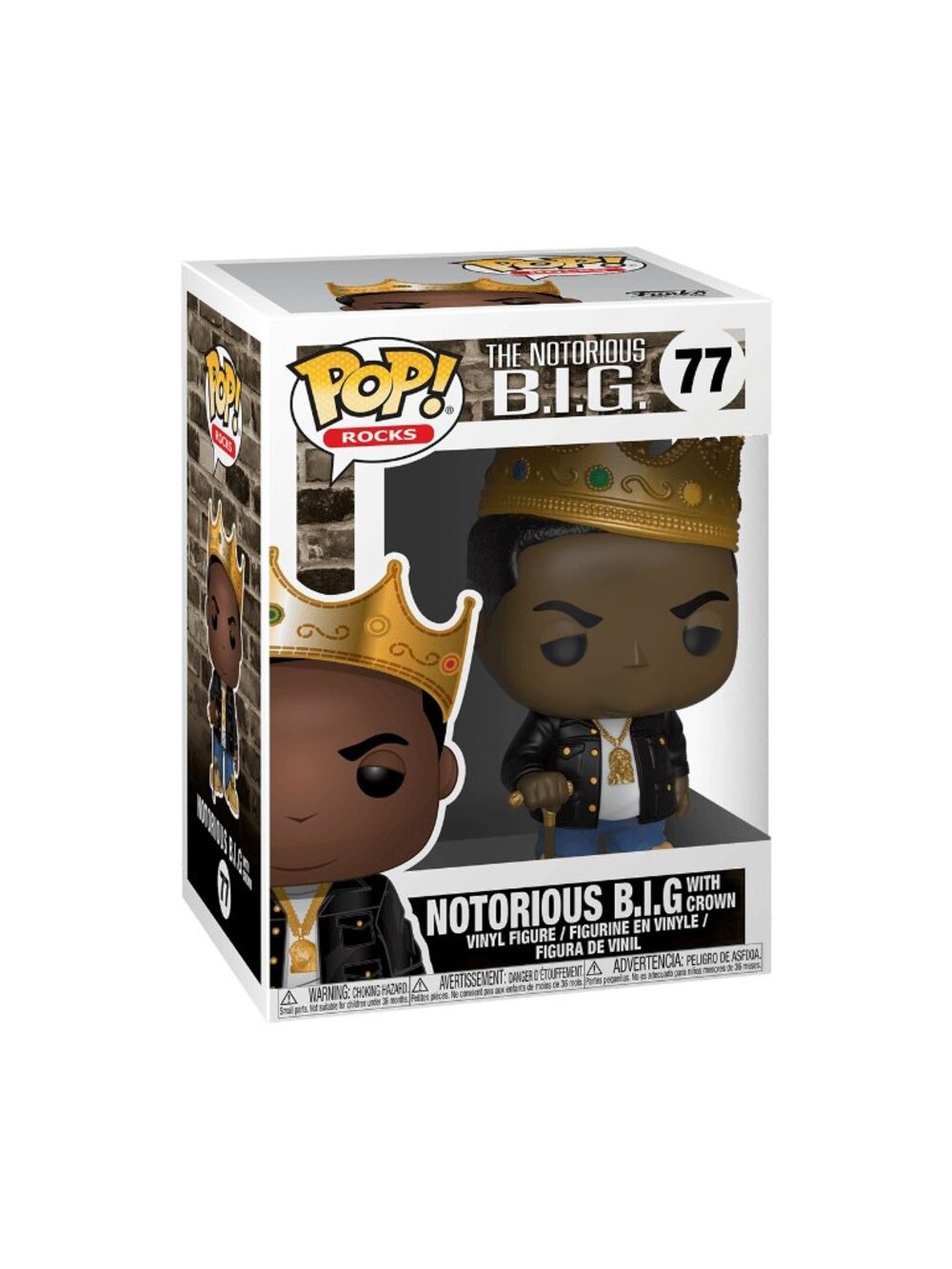 Funko POP! Rocks Notorious BIG with Crown Rap Hip Hop Legend Figure #77!